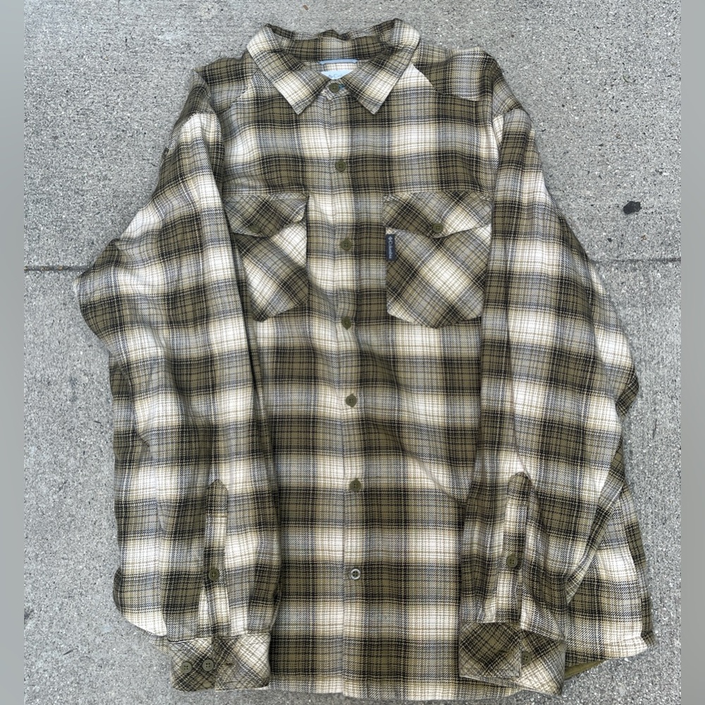 Columbia fleece lined flannel shirt